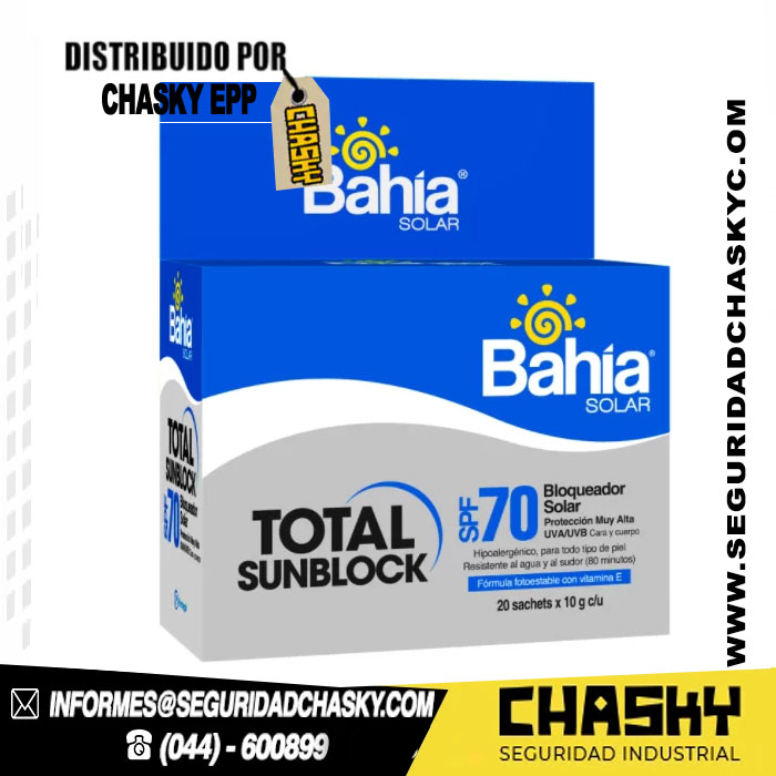 Bahía Total Sunblock SPF 70 – 20 Sachets de 10 Bahía Total Sunblock SPF 70 – 20 Sachets de 10 - Image 1