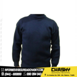 CHOMPA AZUL MARINO CUELLO ALTO, TIPO JORGE CHAVEZ