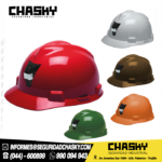 Casco MSA V-Gard Jockey con portalámpara
