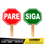 Paleta de señalización Pare – Siga