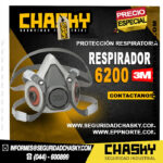 Respirador de media cara 6200