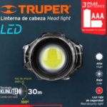 Linterna de minero, 400 lúmenes, 1 LED, 3 pilas AAA
