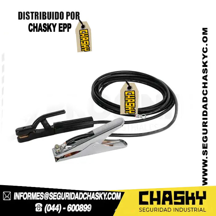 Juego de Cables con tenazas para tierra y porta electrodo Pretul 24349 Juego de Cables con tenazas para tierra y porta electrodo Pretul 24349 - Image 1