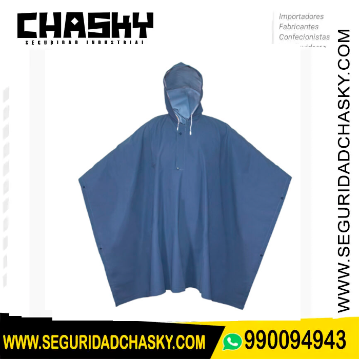PONCHO AZUL MARINO PONCHO DE PVC AZUL - SEGPRO - Image 1